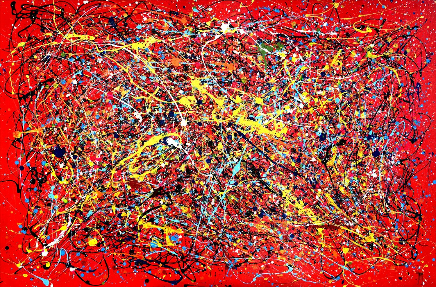 Red Intense Fire of Passion Juan José Garay Originalgemälde zu verkaufen