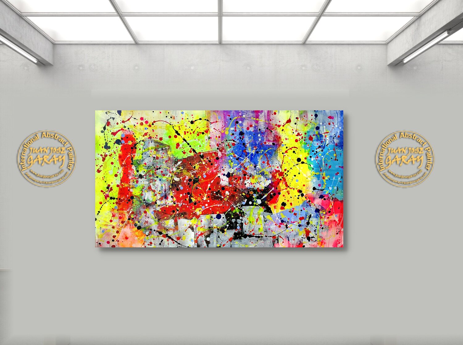Abstract Color Love 02 Juan José Garay Originalgemälde zu verkaufen