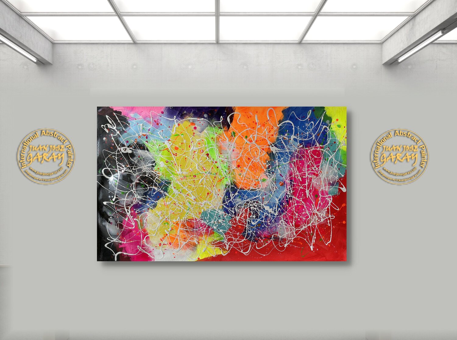 Abstract Color Love 03 Juan José Garay Originalgemälde zu verkaufen