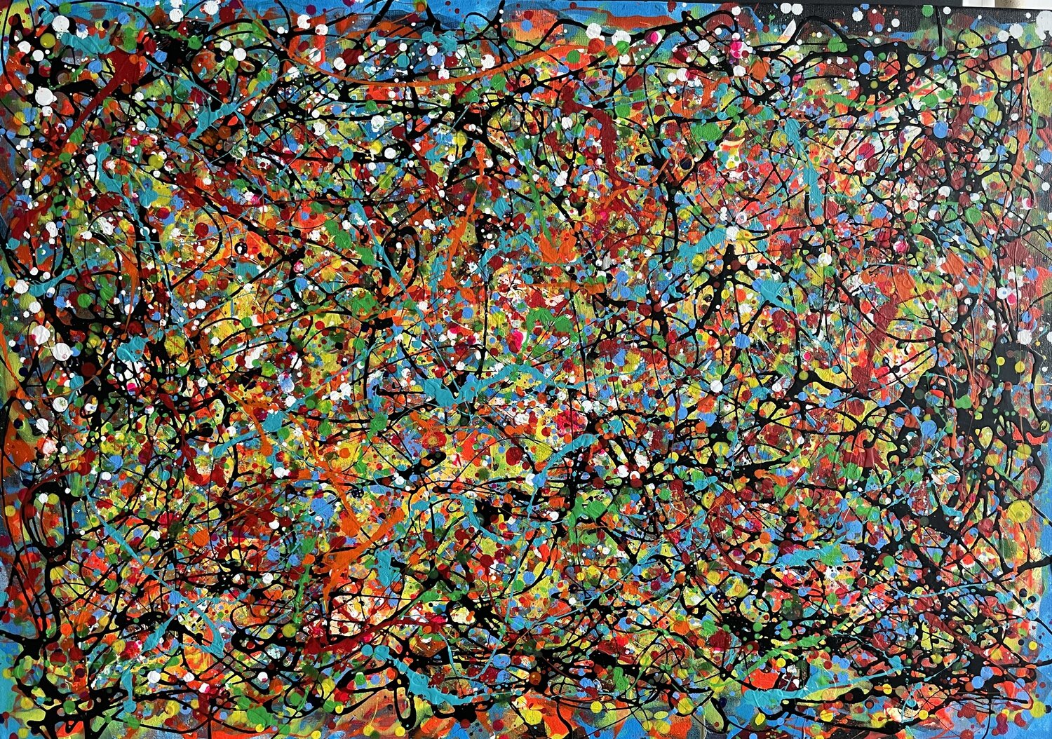 Blue  Darkness of Passion Juan José Garay Originalgemälde zu verkaufen