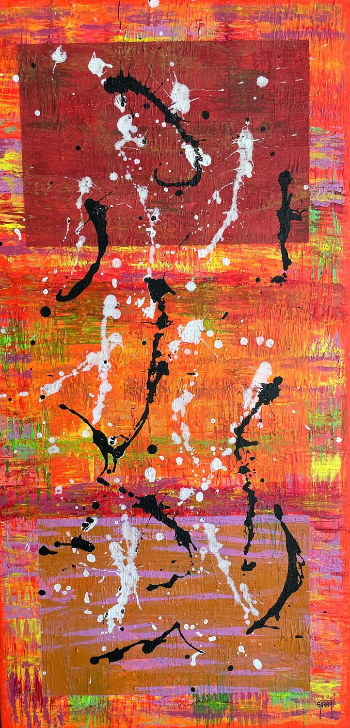 Orange is the new color Juan José Garay Originalgemälde zu verkaufen