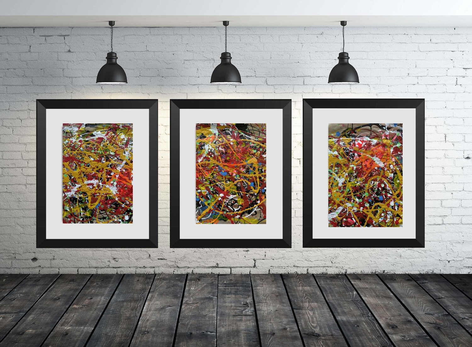 Triptych A402 Juan José Garay Original painting for sale