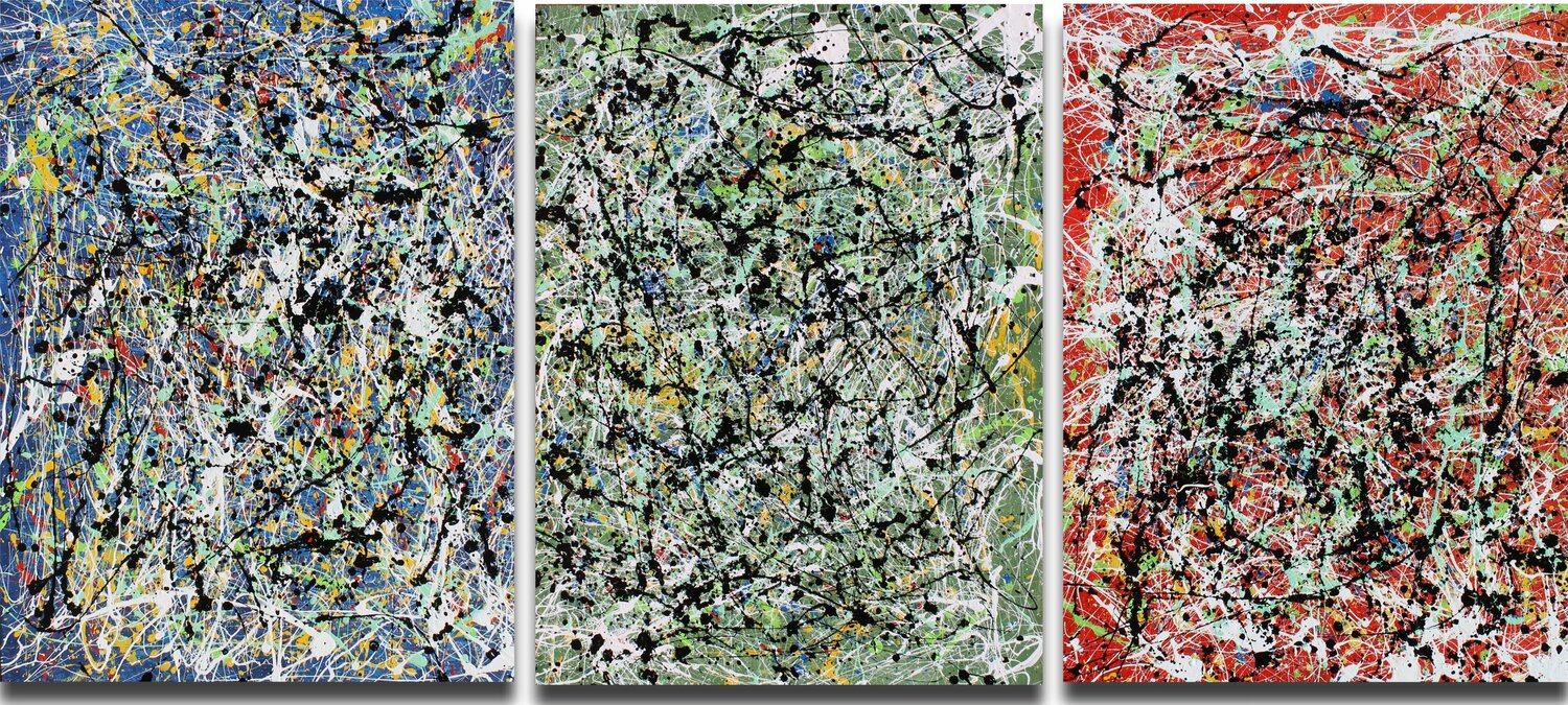 Life is Full of Temptations (Triptych) Juan José Garay Originalgemälde zu verkaufen