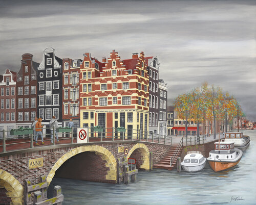 PRINSENGRACHT (Amsterdam) di Edmundo Sanz-Gadea, Pittura in vendita su Singulart