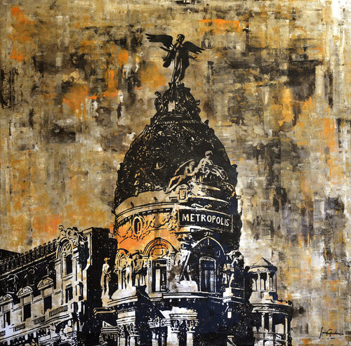 EDIFICIO METROPOLIS (Madrid) von Edmundo Sanz-Gadea, Malerei kaufen auf Singulart
