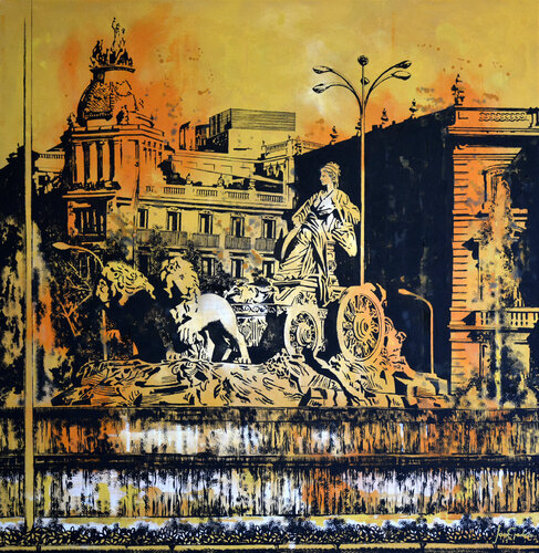 LA DIOSA CIBELES (Madrid) von Edmundo Sanz-Gadea, Malerei kaufen auf Singulart