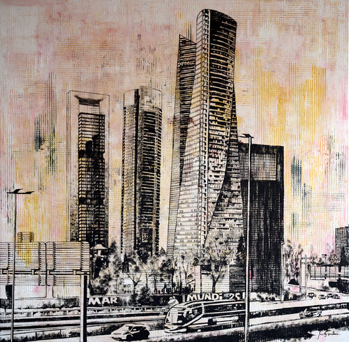 4 TORRES (Madrid) di Edmundo Sanz-Gadea, Pittura in vendita su Singulart