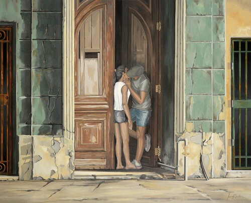 EL BESO (La Habana) van Edmundo Sanz-Gadea, Schilderij te koop op Singulart