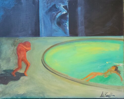 Stalking Beauty by Art Van Kraft, Painting for Sale on Singulart