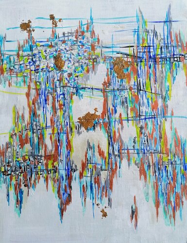 Village perché par Sophie Delavague, Peinture en vente sur Singulart