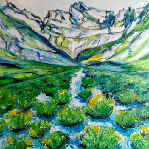 Cirque de Gaube van Sophie Delavague, Schilderij te koop op Singulart