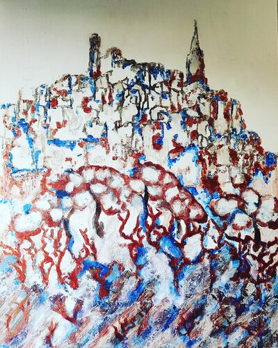 Village d'Azur van Sophie Delavague, Schilderij te koop op Singulart