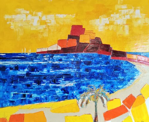 Peniscola van Sophie Delavague, Schilderij te koop op Singulart