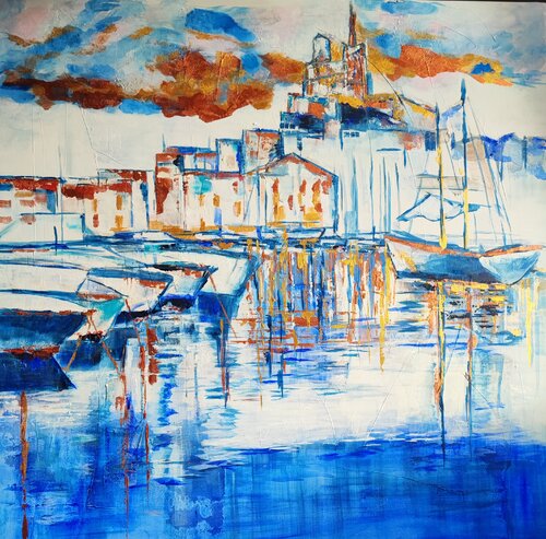 Quai rive neuve par Sophie Delavague, Peinture en vente sur Singulart