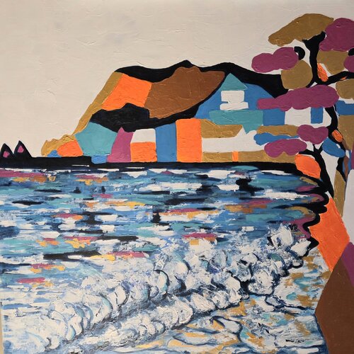 Les sablettes, côté Mar Vivo by Sophie Delavague, Painting for Sale on Singulart