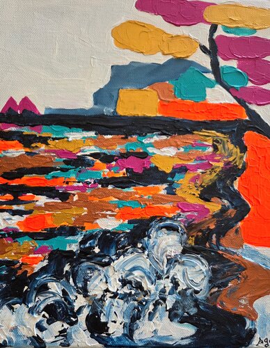 Les sablettes 2 by Sophie Delavague, Painting for Sale on Singulart