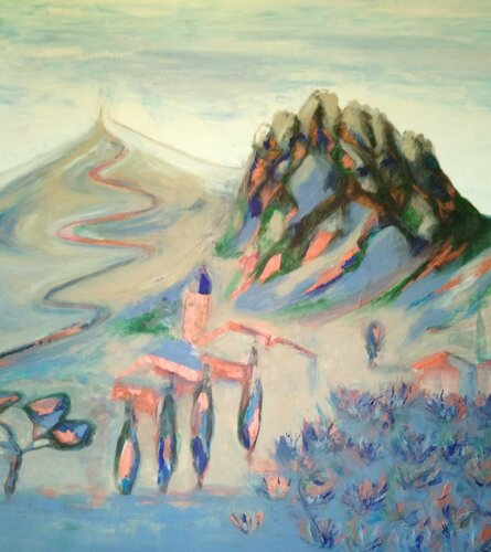 Bleu lavande van Sophie Delavague, Schilderij te koop op Singulart