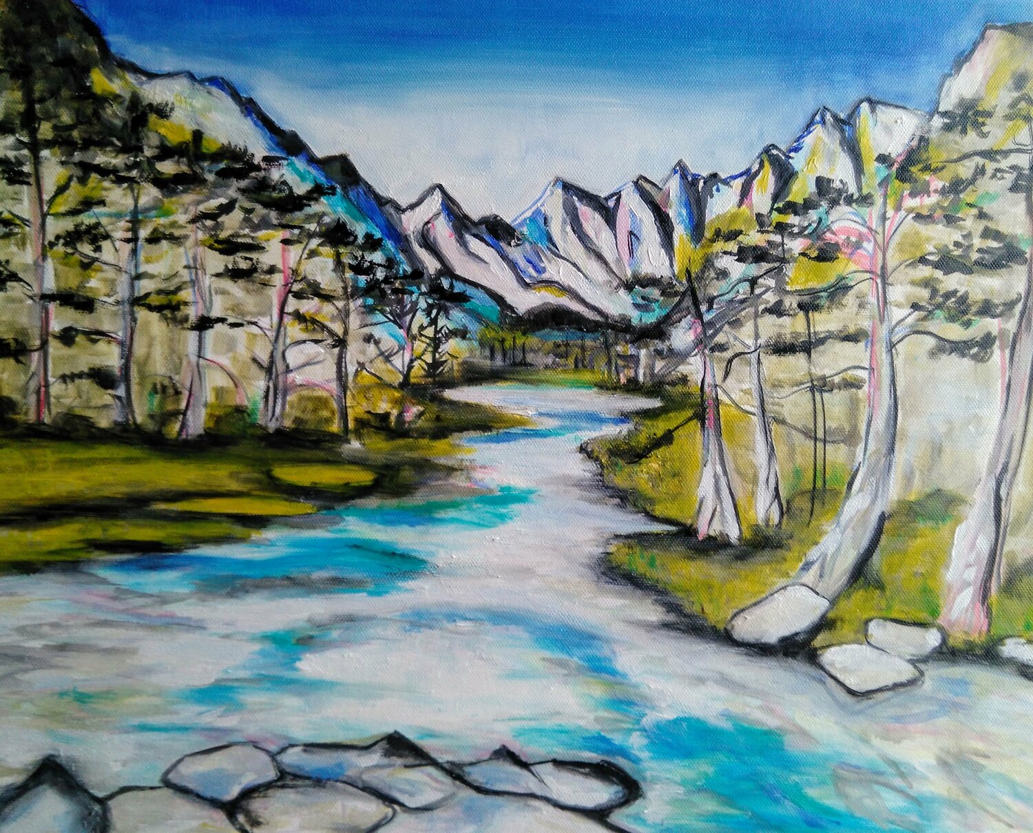 Les hautes Pyrénées Sophie Delavague Originalgemälde zu verkaufen