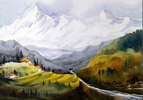 Beauty of Himalayan Mountain Peaks di Samiran Sarkar, Opera su carta in vendita su Singulart