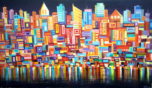 Colorful Night City Samiran Sarkar