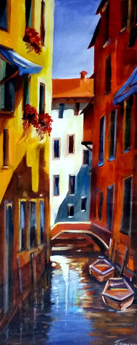 Venice Camel di Samiran Sarkar, Pittura in vendita su Singulart
