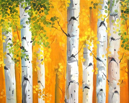 Beauty of Autumn Forest V by Samiran Sarkar, Painting for Sale on Singulart