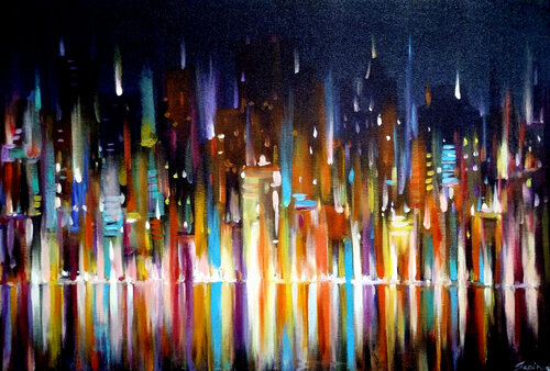 Magic of City Light von Samiran Sarkar, Malerei kaufen auf Singulart