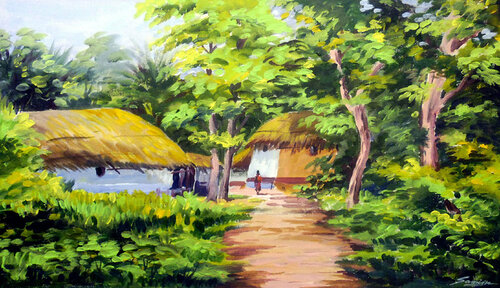 Morning Rural Village Samiran Sarkar