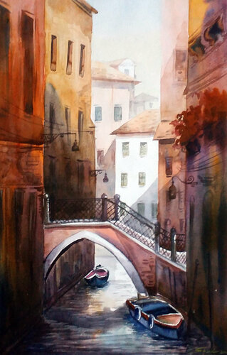 Morning Venice Canal by Samiran Sarkar, 종이 for Sale on Singulart