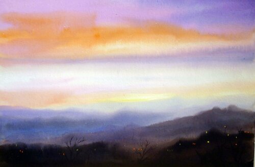 Evening Mountain Landscape Samiran Sarkar