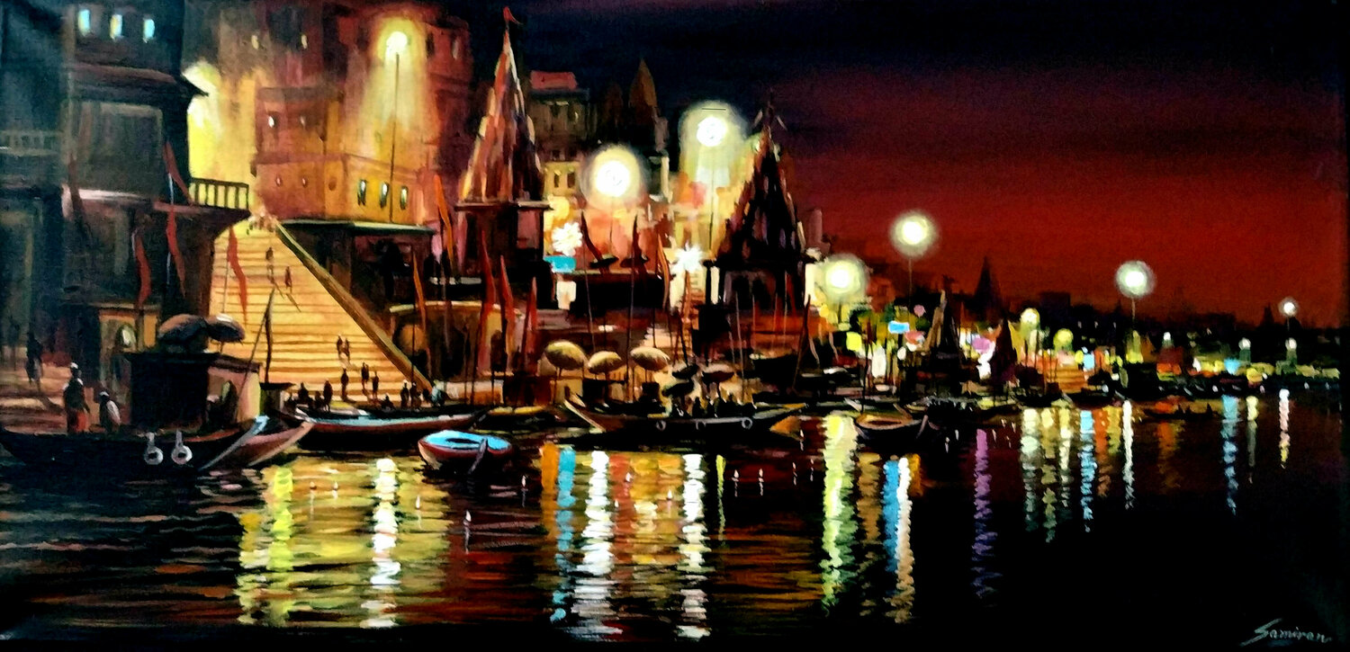 Mid Night Varanasi Ghats Samiran Sarkar