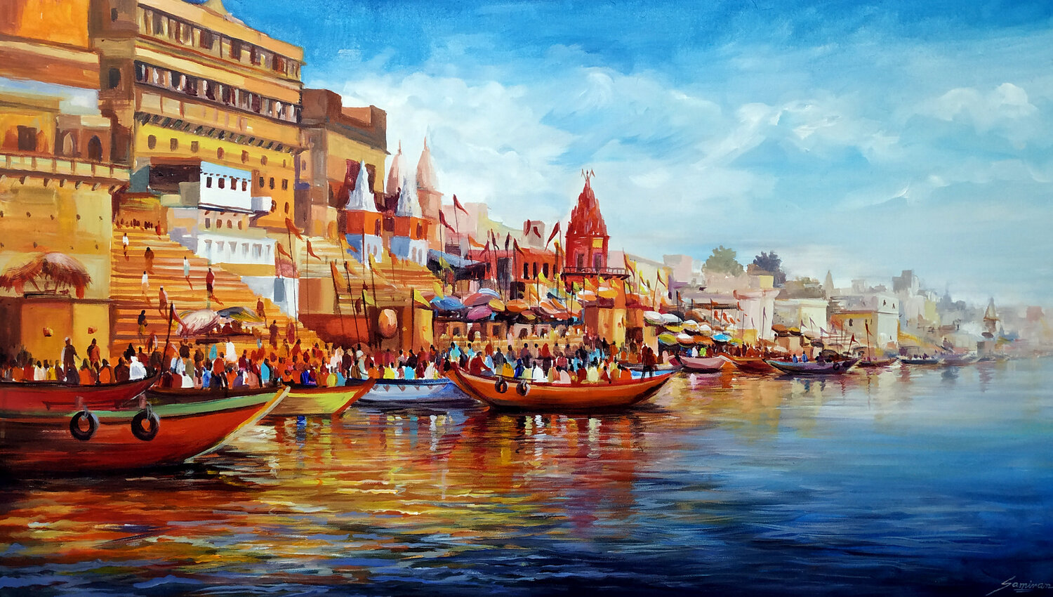Morning Varanasi Ghats Samiran Sarkar