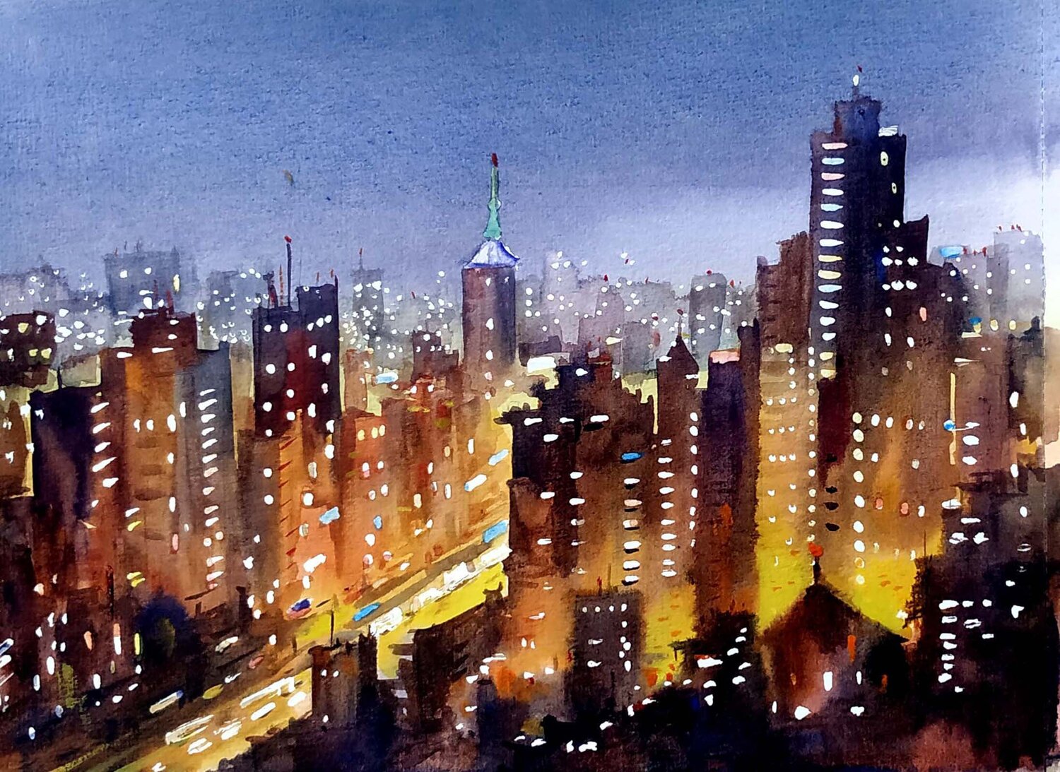 Night City from Top View Samiran Sarkar