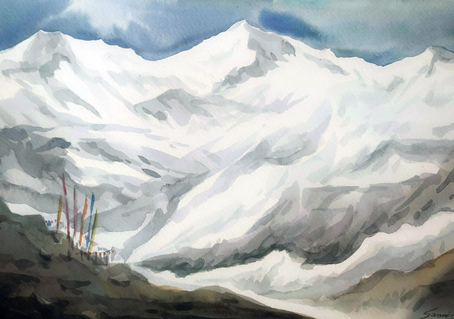 Magnificent Himalayan Snowy Mountain Peaks Samiran Sarkar