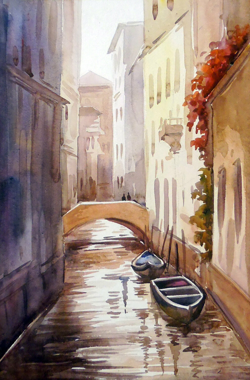 Beauty of Venice Canal II Samiran Sarkar Werk auf Papier zu verkaufen