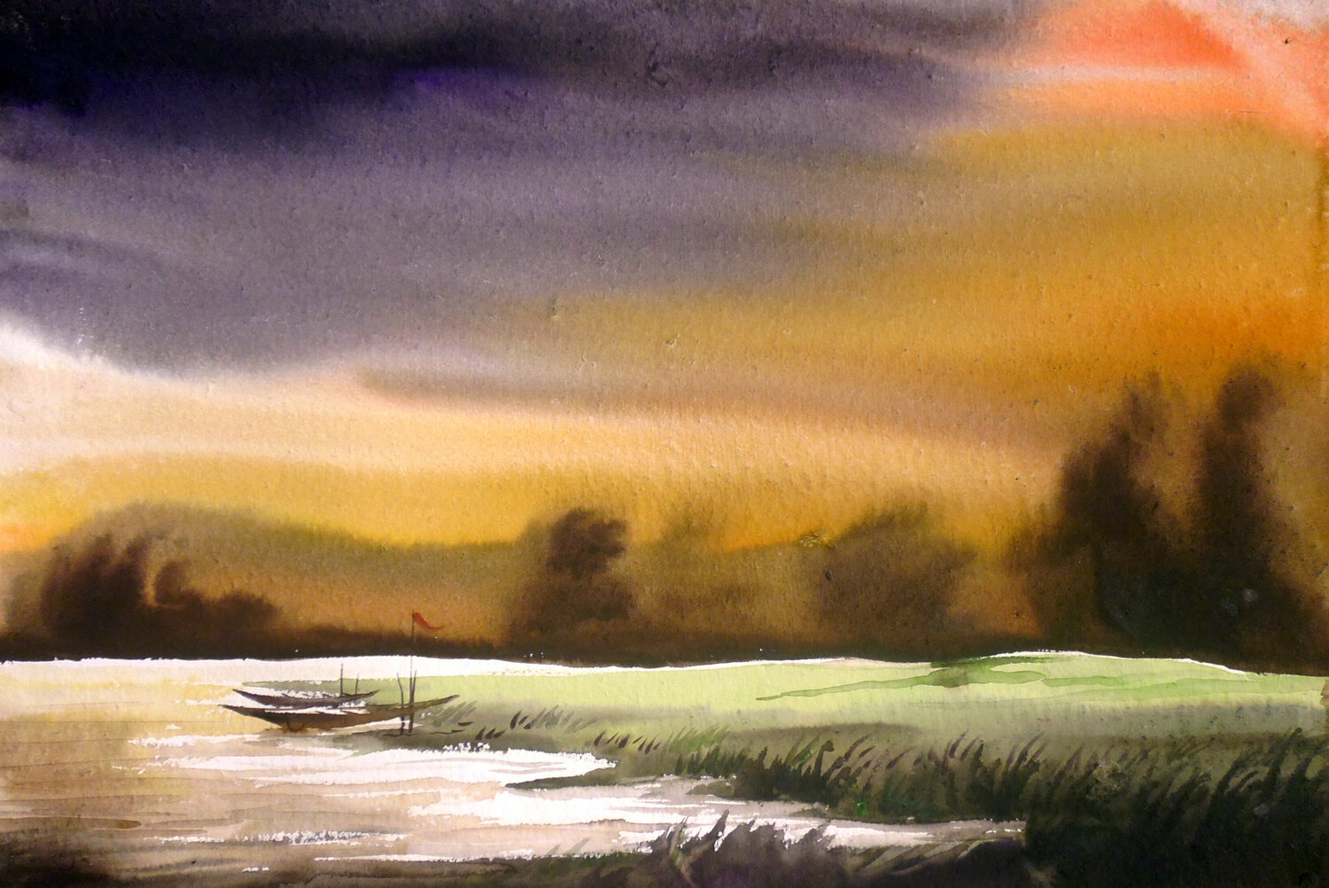 Stormy day & Boats Samiran Sarkar