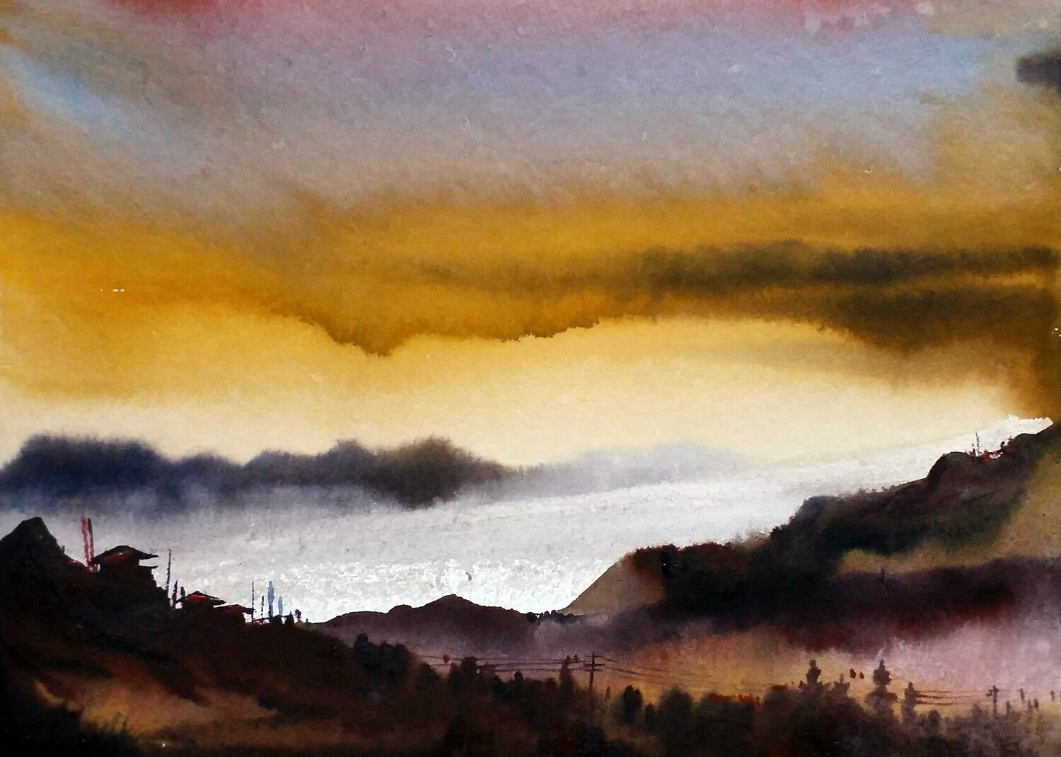 Sunset Himalaya landscape Samiran Sarkar