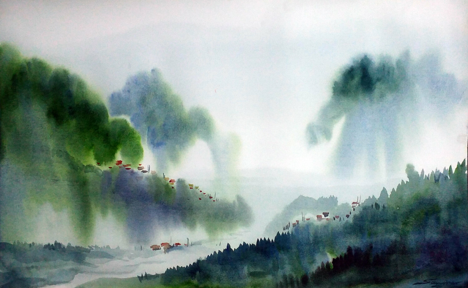 Misty Foggy Himalaya Mountain Samiran Sarkar
