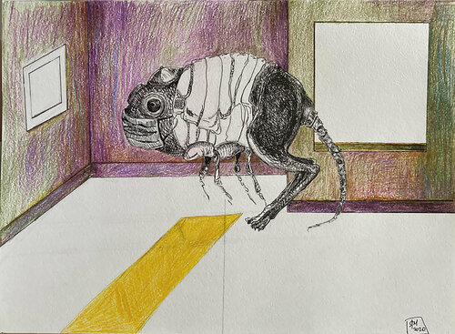 4o3uhh \ room and animal - {$M} van Leni Smoragdova, Tekening te koop op Singulart