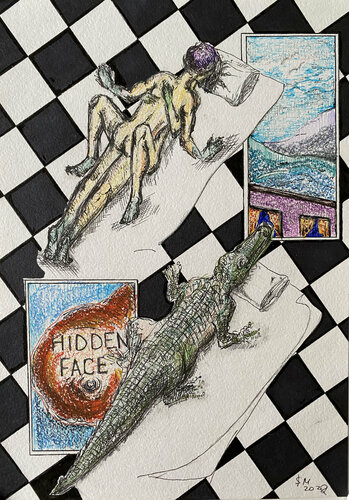 pw4outpwi4i \ Only lovers left alive - {$M} van Leni Smoragdova, Tekening te koop op Singulart