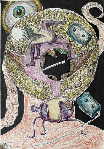 6rufu \ Only lovers left alive van Leni Smoragdova, Tekening te koop op Singulart