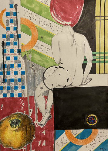o23ou 4 / City ​​of lights - {$M} van Leni Smoragdova, Tekening te koop op Singulart