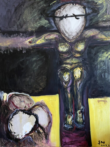 4ds9к / Crucifix - {$M} van Leni Smoragdova, Schilderij te koop op Singulart