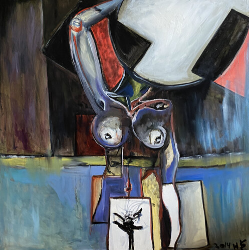 3o4ih / Nude Descending a Staircase, No. 2 - {$M} van Leni Smoragdova, Schilderij te koop op Singulart