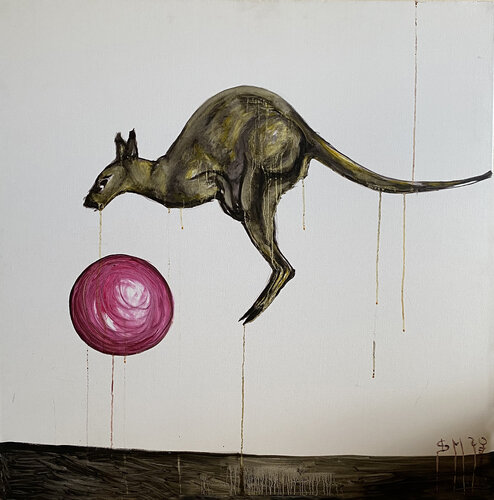 843u309 / Imprints of living things in motion {$M} van Leni Smoragdova, Schilderij te koop op Singulart