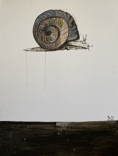 etre09 / Imprints of living things in motion - {$M} van Leni Smoragdova, Schilderij te koop op Singulart