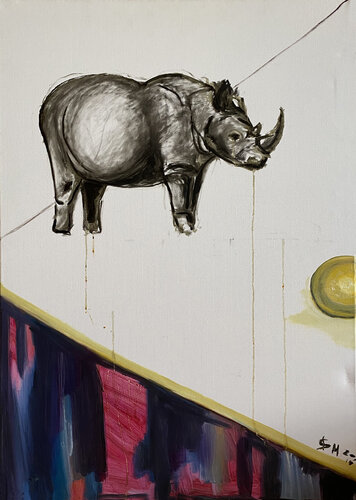 etre09 / Imprints of living things in motion - {$M} van Leni Smoragdova, Schilderij te koop op Singulart