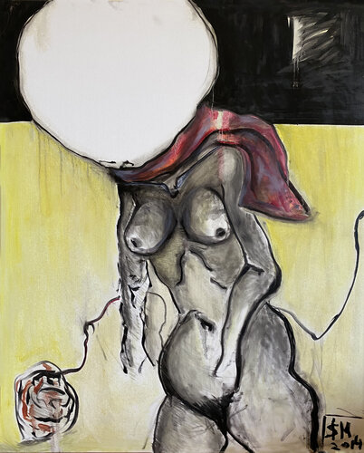 34tusdfsp / Erotic {$M} van Leni Smoragdova, Schilderij te koop op Singulart