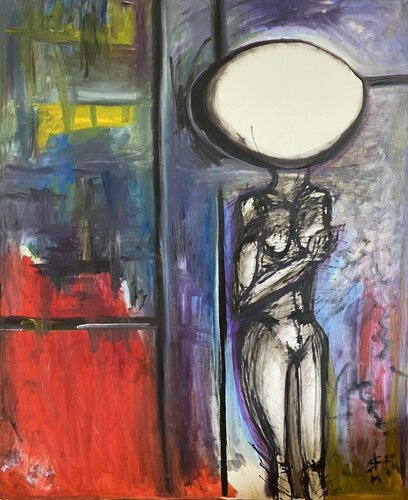 345 / Young woman from Transaction Art land - {$M} van Leni Smoragdova, Schilderij te koop op Singulart