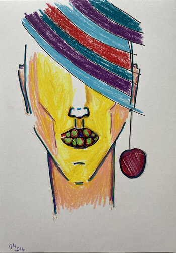 4ab7 / The Color Purple - {$M} van Leni Smoragdova, Tekening te koop op Singulart